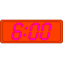 download Digital Clock clipart image with 315 hue color