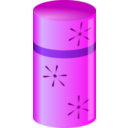 Shiny Pink And Purple Cylinder Container