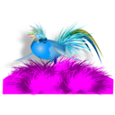download Colourful Bird clipart image with 180 hue color