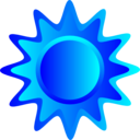 download Red Orange And Yellow Sun clipart image with 180 hue color