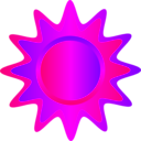 download Red Orange And Yellow Sun clipart image with 270 hue color