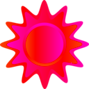 download Red Orange And Yellow Sun clipart image with 315 hue color