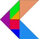 download Tangram clipart image with 180 hue color