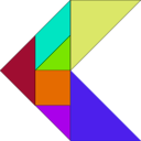 download Tangram clipart image with 225 hue color