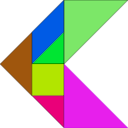 download Tangram clipart image with 270 hue color