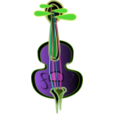 download Violin clipart image with 90 hue color