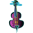 download Violin clipart image with 180 hue color