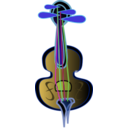 download Violin clipart image with 225 hue color