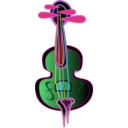 download Violin clipart image with 315 hue color