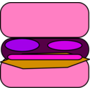 download Burger clipart image with 270 hue color