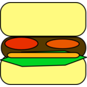 download Burger clipart image with 0 hue color