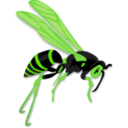download Flying Wasp clipart image with 45 hue color