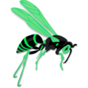 download Flying Wasp clipart image with 90 hue color