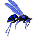 download Flying Wasp clipart image with 180 hue color