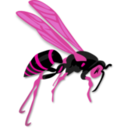 download Flying Wasp clipart image with 270 hue color
