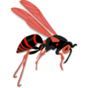 download Flying Wasp clipart image with 315 hue color