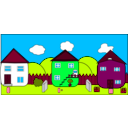 download Street clipart image with 315 hue color
