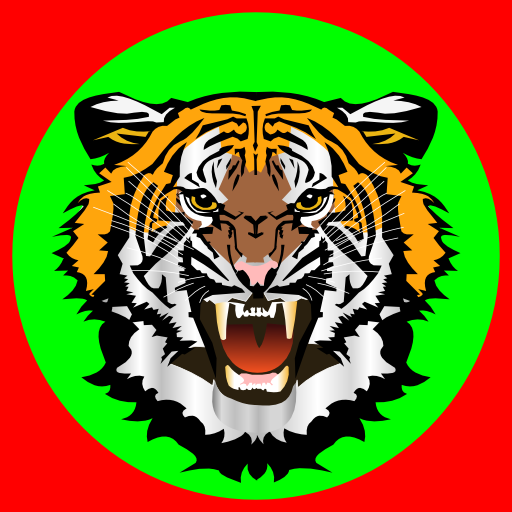 Tiger Green On Red
