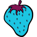 download Simple Fruit Strawberry clipart image with 180 hue color
