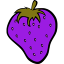 download Simple Fruit Strawberry clipart image with 270 hue color