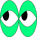 download Xeyes clipart image with 90 hue color