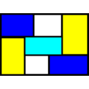 download Mondrian clipart image with 180 hue color