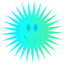 download Happy Smiley Hot Sun clipart image with 135 hue color