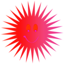 download Happy Smiley Hot Sun clipart image with 315 hue color