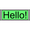 download Digital Display With Hello Text clipart image with 45 hue color