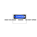 download Danger High Voltage Inside Do Not Open clipart image with 225 hue color