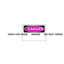 download Danger High Voltage Inside Do Not Open clipart image with 315 hue color