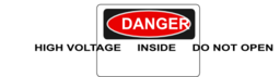 Danger High Voltage Inside Do Not Open