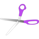 download Scissors Wide Open clipart image with 270 hue color