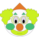 download Smiley Clown clipart image with 45 hue color
