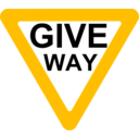 download Roadsign Give Way clipart image with 45 hue color