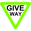 download Roadsign Give Way clipart image with 90 hue color