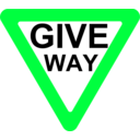 download Roadsign Give Way clipart image with 135 hue color
