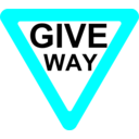 download Roadsign Give Way clipart image with 180 hue color