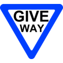 download Roadsign Give Way clipart image with 225 hue color