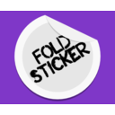 download Fold Sticker clipart image with 270 hue color