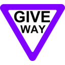 download Roadsign Give Way clipart image with 270 hue color