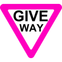 download Roadsign Give Way clipart image with 315 hue color