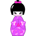 download Kokeshi Japanese clipart image with 315 hue color