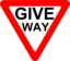 Roadsign Give Way