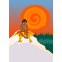 download African Fantasy clipart image with 0 hue color