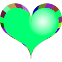 download Red Heart clipart image with 90 hue color
