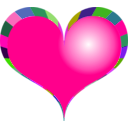 download Red Heart clipart image with 270 hue color