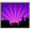 download The Charm Of Oxford With Sunset clipart image with 270 hue color