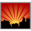 download The Charm Of Oxford With Sunset clipart image with 0 hue color