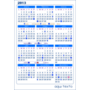 download Calendario 2013 Calendar V 1 clipart image with 180 hue color